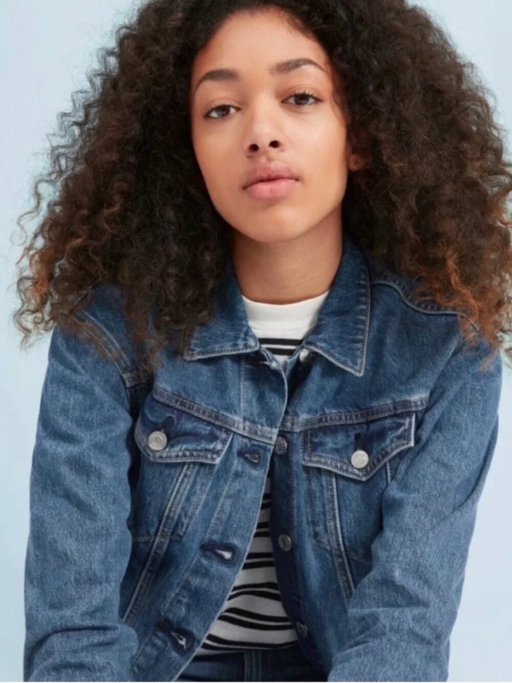 Everlane The Denim Jacket - Classic Blue Wash - Size XXS